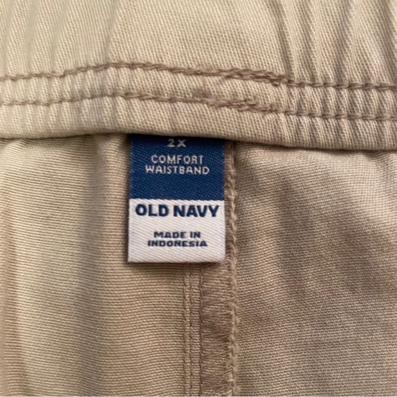 Old Navy High Rise Pulla Utility Pants Pull On Stretch Beige Pants-Size 2X NWT - Picture 12 of 14